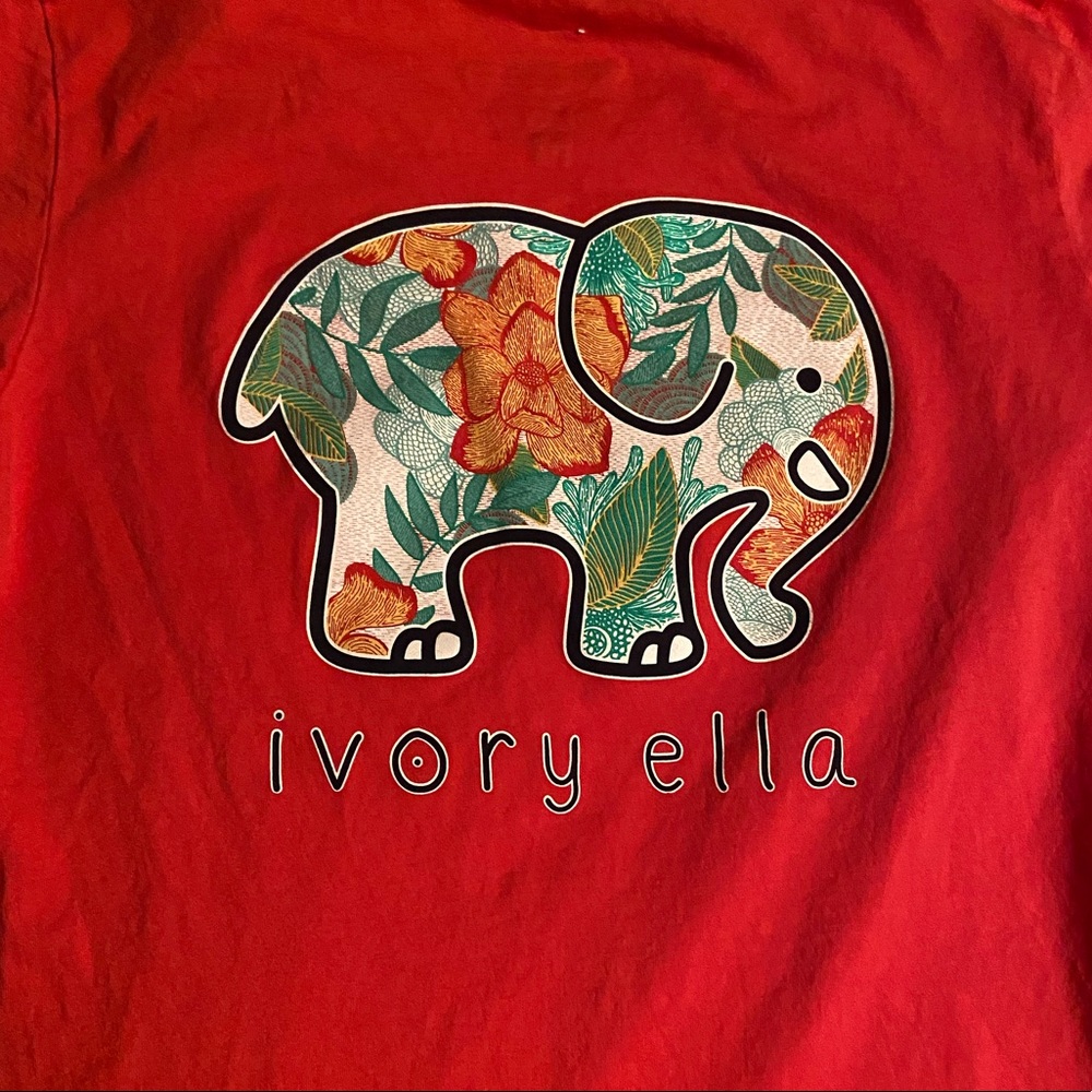 Short sleeve Ivory Ella Tee, orange/red